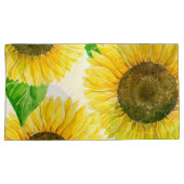 Housse D'oreillers Couleur d'eau des fleurs de soleil (devant-Droit)