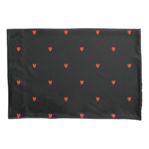 Housse D'oreillers Couleur personnalisée rouge noir rouge Motif Dood