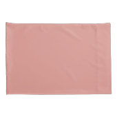 Housse D'oreillers Couleur rose flamant simple pastel (Dos-Droit)
