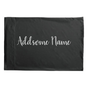 Housse D'oreillers Couleur Solide Noir Noir Moderne