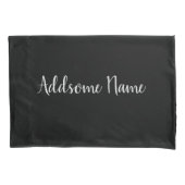 Housse D'oreillers Couleur Solide Noir Noir Moderne (devant)