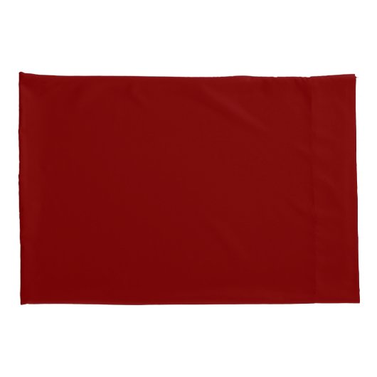 Housse D'oreillers Couleur solide rouge sang foncé (Dos-Droit)