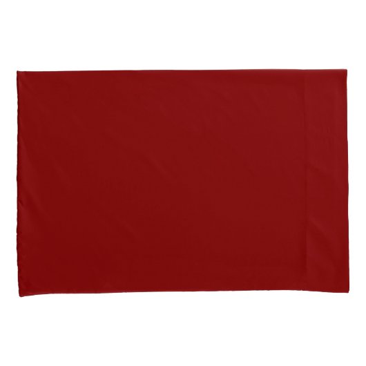 Housse D'oreillers Couleur solide rouge sang foncé (devant-Droit)