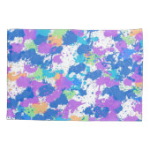 Housse D'oreillers Couleurs cool Peinture Abstraite, Blurple (Dos)