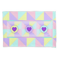 Couleurs pastel & coeurs violets battre