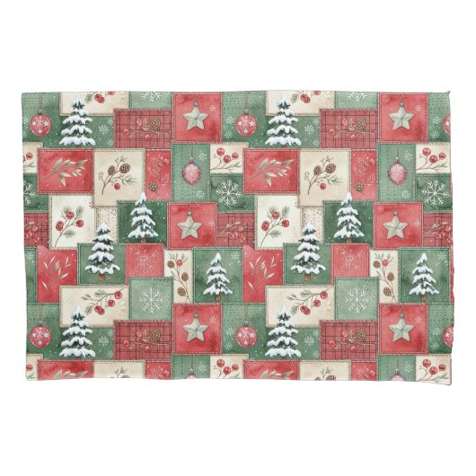 Housse D'oreillers Country patchwork christmas pattern (devant)