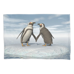 Housse D'oreillers Couples de pingouins