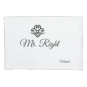 Housse D'oreillers Couples Mariage M. Right & Mme Always Right (devant-gauche)