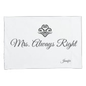 Housse D'oreillers Couples Mariage M. Right & Mme Always Right (devant-Droit)