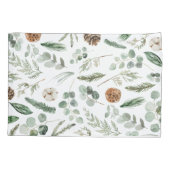 Housse D'oreillers Courbe botanique verte élégante mrs (Dos)