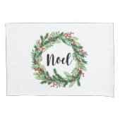 Housse D'oreillers Courbe d'aquarelle de Noël (devant-gauche)