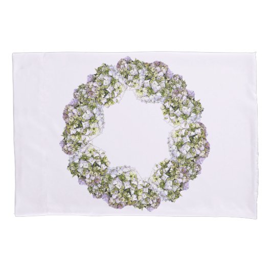 Housse D'oreillers Couronne d'Hydrangea (devant)
