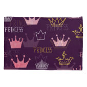 Housse D'oreillers Couronnes princesse : motif parties scintillant aq (Dos)