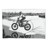 Housse D'oreillers Course à travers l'eau - Motocross Rider (devant)