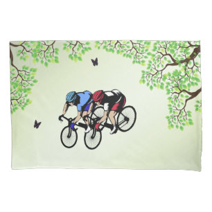 Housse D'oreillers Course de bicyclette de pays
