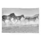 Housse D'oreillers Course de mustang (Dos-gauche)