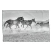 Housse D'oreillers Course de mustang (Dos-Droit)