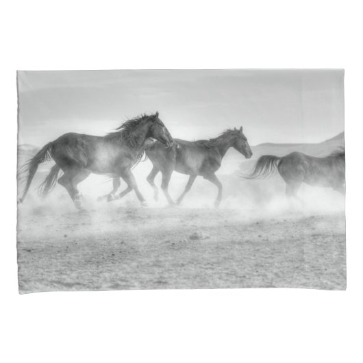 Housse D'oreillers Course de mustang (devant-Droit)