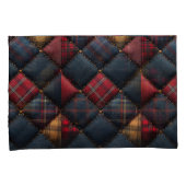 Housse D'oreillers Courtepoint Pretty Rouge Marine Jaune Motif (devant-Droit)