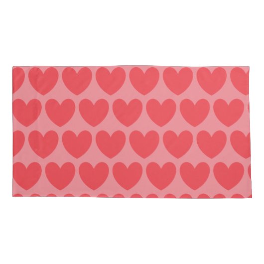 Housse D'oreillers Coussin Coeurs roses HAMbyWG (Dos-gauche)