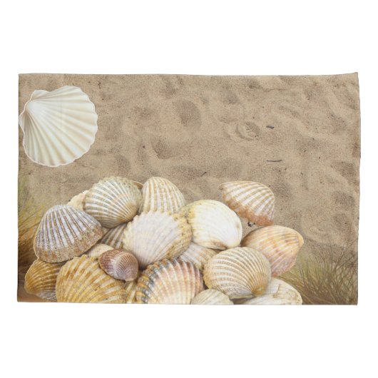 Housse D'oreillers Coussin Coque Beach Clams Sand Beach Stations (Dos)