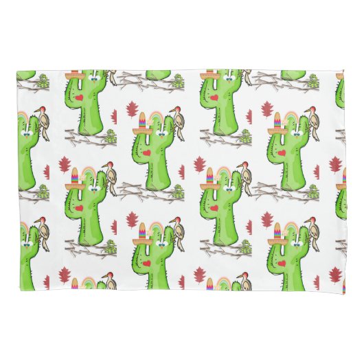 Housse D'oreillers Coussin Coque Bird Cactus (devant)