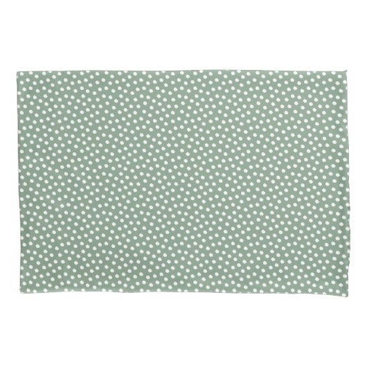 Housse D'oreillers Coussin Coque de points d'aquarelle Basil Green (devant)