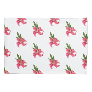Housse D'oreillers Coussin Coque rose Lily Floral