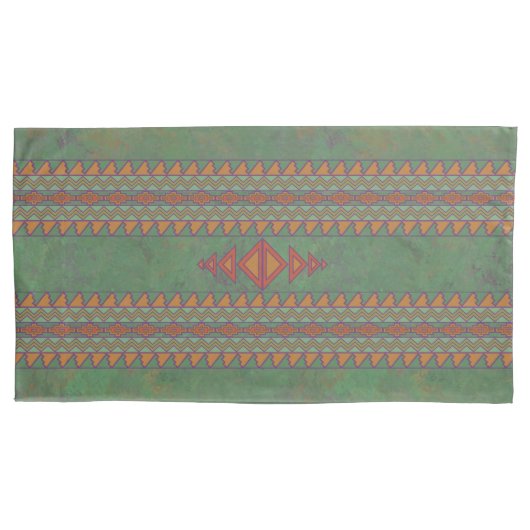 Housse D'oreillers Coussin de conception géométrique vert Sagebrush s (devant-gauche)