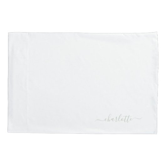 Housse D'oreillers Coussin de lit vert personnalisé (Dos)