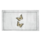 Housse D'oreillers Coussin de papillon d'or (Dos)