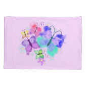 Housse D'oreillers Coussin de papillons d'aquarelle (Dos)