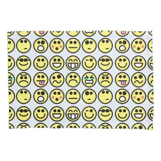 Housse D'oreillers coussin émoticon heureux face oreiller coque (devant)