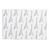 Housse D'oreillers Coussin français de griffonnage d'aquarelle de (Dos)