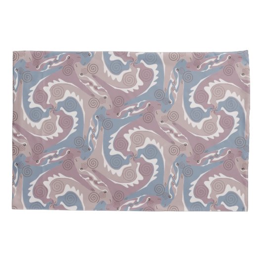 Housse D'oreillers Coussin gris bleu Tesselation Hares torse Coque 1 (Dos)