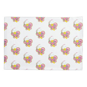 Housse D'oreillers Coussin papillon Coque Floral