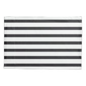 Housse D'oreillers Coussin rayé noir et blanc (Dos)