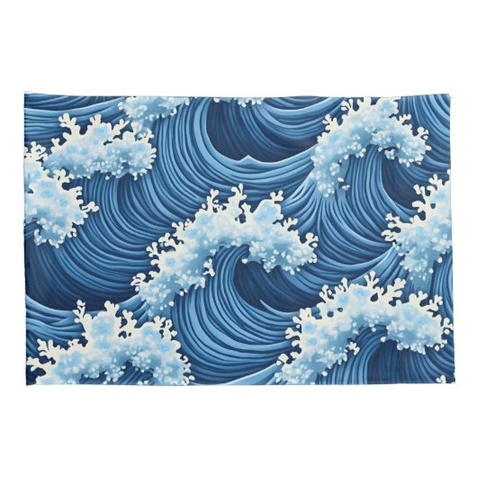 Housse D'oreillers coussin vague (Dos-Droit)