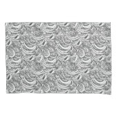 Housse D'oreillers coussins d'art en cachemire noir et blanc (devant-gauche)