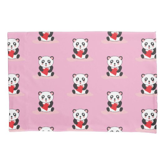Housse D'oreillers Couverture de chasse Kawaii Panda pour enfants (devant)