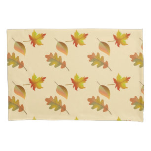 Housse D'oreillers Cozy autumn maple leaves oak leaves
