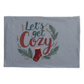 Housse D'oreillers Cozy Holiday Pine Berry Lettering (Dos-gauche)