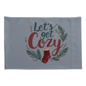 Housse D'oreillers Cozy Holiday Pine Berry Lettering (Dos-Droit)