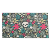 Housse D'oreillers Crâne en fleurs (Dos)