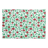 Housse D'oreillers Crânes et roses de Frida Kahlo | (Dos-gauche)