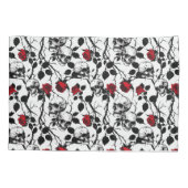 Housse D'oreillers Crânes gothiques et literie Rose (Dos)