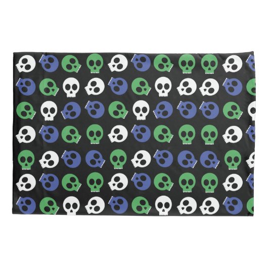 Housse D'oreillers Crânes multi (Dos)