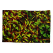 Housse D'oreillers Cravates déformés de rubans verts brûlés (Dos-gauche)