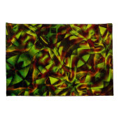 Housse D'oreillers Cravates déformés de rubans verts brûlés (Dos-Droit)