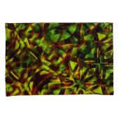 Housse D'oreillers Cravates déformés de rubans verts brûlés (devant-Droit)